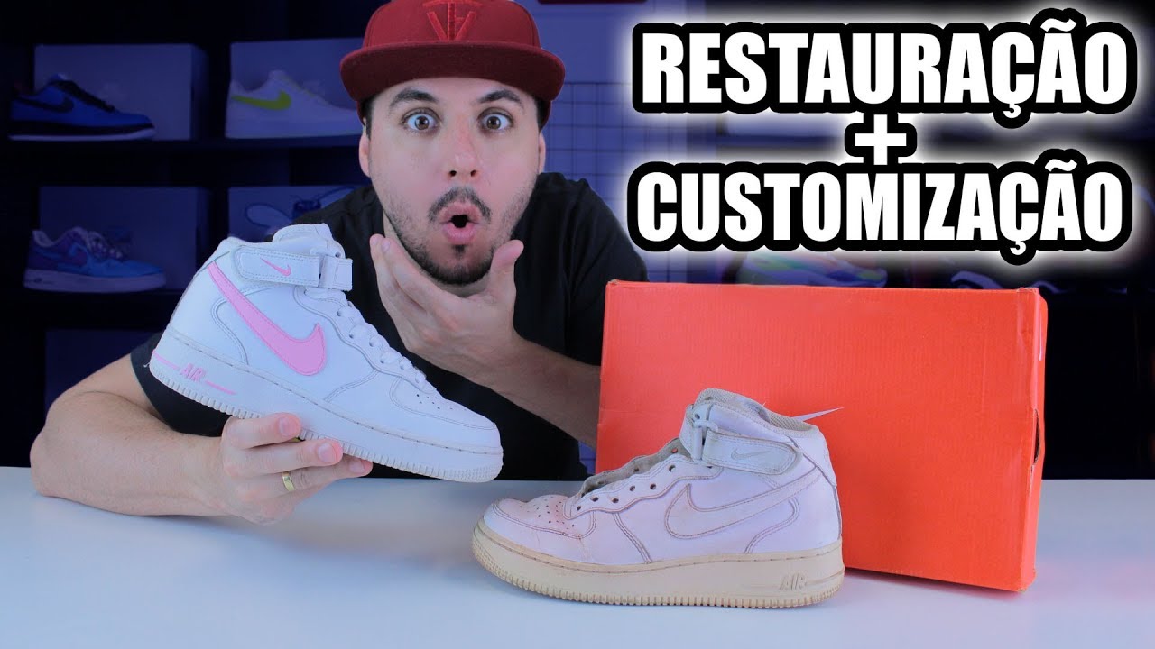 Watch Now Customização + Restauração Air Force 1 branco | COMO TIRAR O AMARELADO Customização + Restauração Air Force 1 branco | COMO TIRAR O AMARELADO