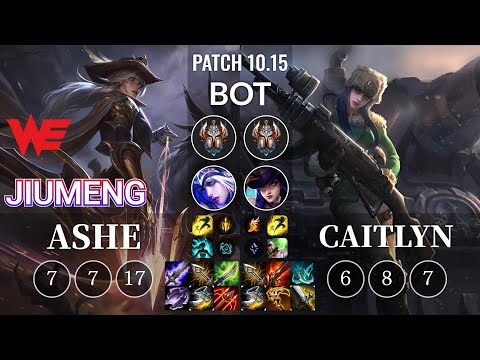 WE Jiumeng Ashe vs Caitlyn Bot - KR Patch 10.15