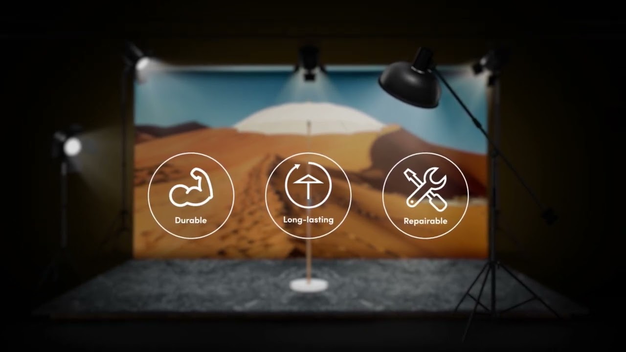 Suncomfort by Glatz Parasol Rustico 220 cm, Light Taupe Suncomfort by Glatz Parasol Rustico 220 cm, Light Taupe