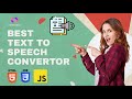 Text To Speech Convertor With HTML CSS JavaScript JavaScript Project