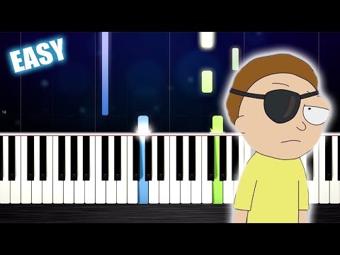 Evil Morty's Theme (For The Damaged Coda) - EASY Piano Tutorial by PlutaX