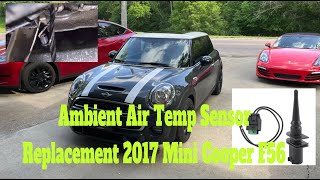 2017 Mini Cooper P10EA Ambient Air Temperature Sensor Replacement Location F56