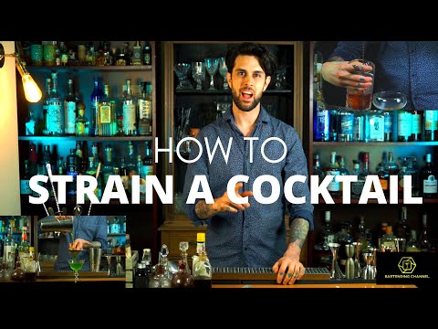 HOW TO STRAIN A COCKTAIL (How to use a strainer) - Bartending lesson