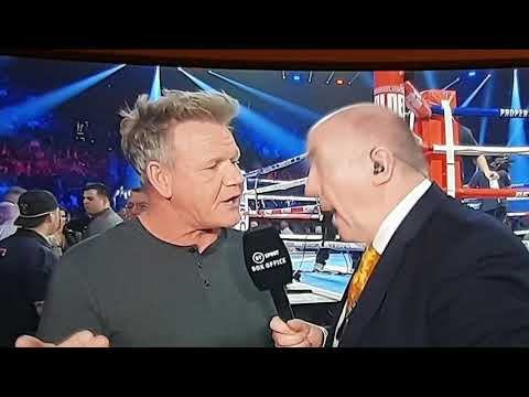 Gordon Ramsay on cocaine at the fury wilded 2 fight