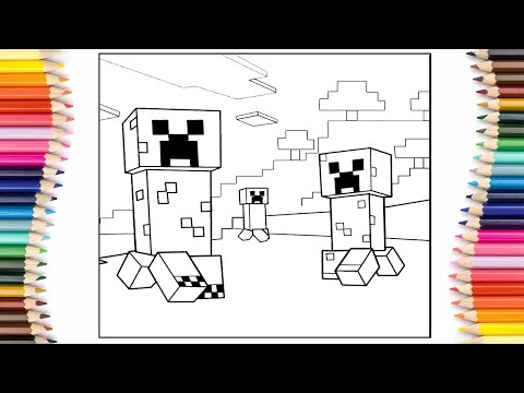 ⭐️ Minecraft Coloring Page ⭐️ How to draw Minecraft ⭐️
