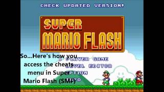 Super Mario Flash  How to access the Cheats Menu