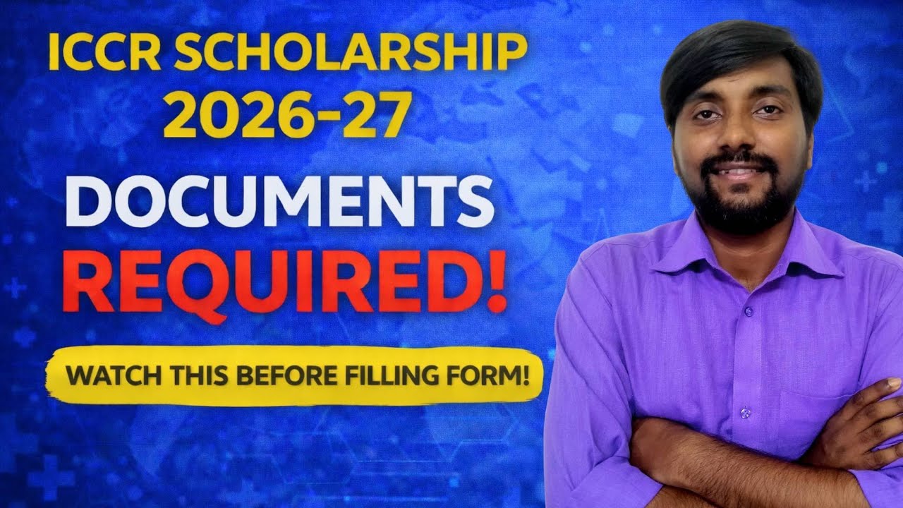 Documents required for filling the iccr scholarship form