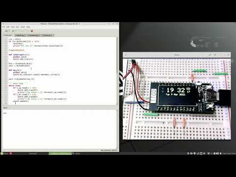 Micropython ESP32 TTGO T-Display watch project Pt 1