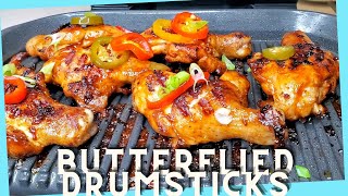 BUTTERFLIED Chicken Drumsticks on the Ninja Foodi PRO XL GRILL