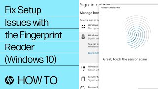 Fixing Setup Issues with the Fingerprint Reader (Windows 10) | HP Notebook PCs | HP