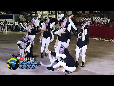 Corpo coreográfico da Banda Marcial Renovação na Final do Campeonato baiano AFAB-BA 2025