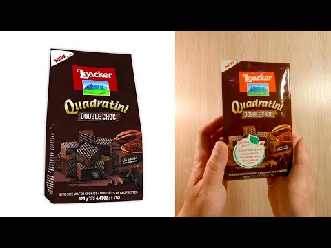Loacker Quadratini Double Choc Wafer Unboxing & Unpacking