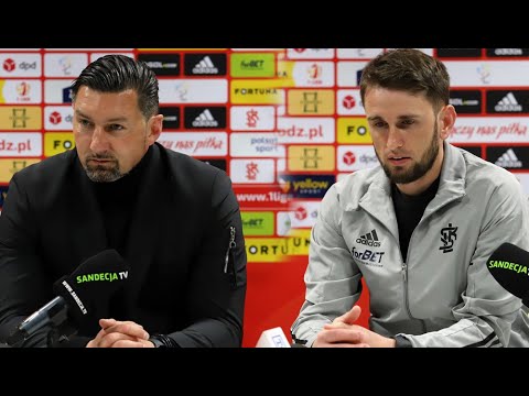 2022-04-08 ŁKS Łódź - Sandecja Nowy Sącz 3-2 (2-1), pomeczowa konferencja prasowa