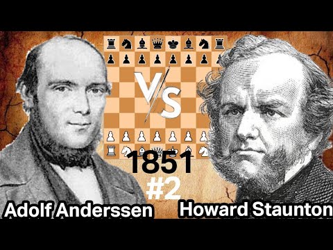 Adolf Anderssen VS Howard Staunton in 1851 at London | England VS Germany | Italian Game Opening #02