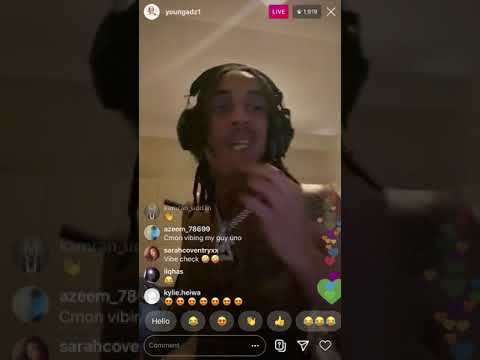 Young Adz creates a tune on insta live!