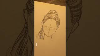how to draw a ponytail #shorts