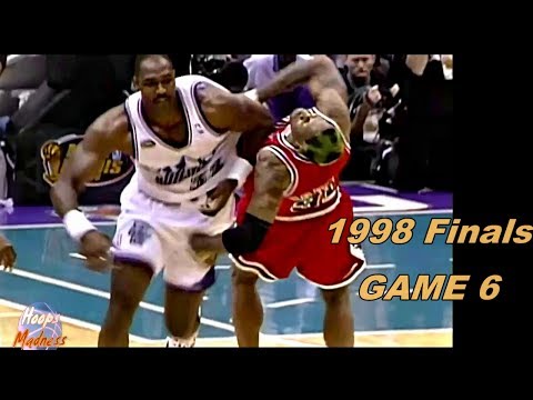 Karl Malone vs Dennis Rodman 1998 Finals Game 6! Wrestling Game & 6th Championship!