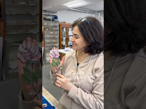 Let's make Pink Rose Stained Glass Tabletop together