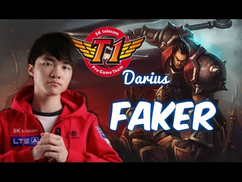 SKT Faker DARIUS Top vs karthus Patch 5.17 - League of Legends