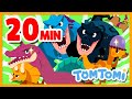 Dinosaur Songs Compilation 20 min | Tyrannosaurus Rex | Spinosaurus | Dinosaur Song | TOMTOMI