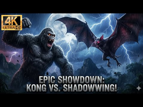 King Kong vs Shadowwing Bat – Epic Night Battle of Titans | Who Would Win?