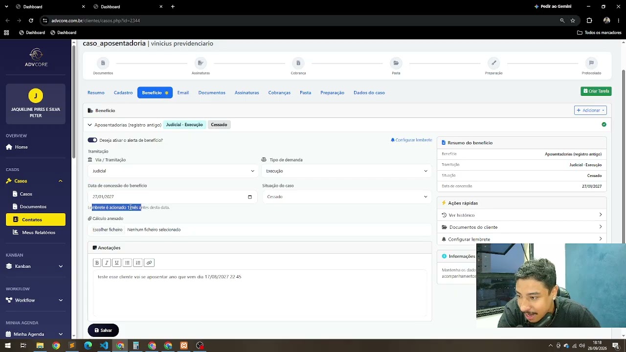 Módulo Previdenciário | Advcore