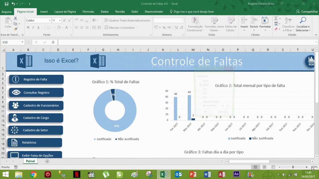 Isso é Excel? - Controle de Faltas