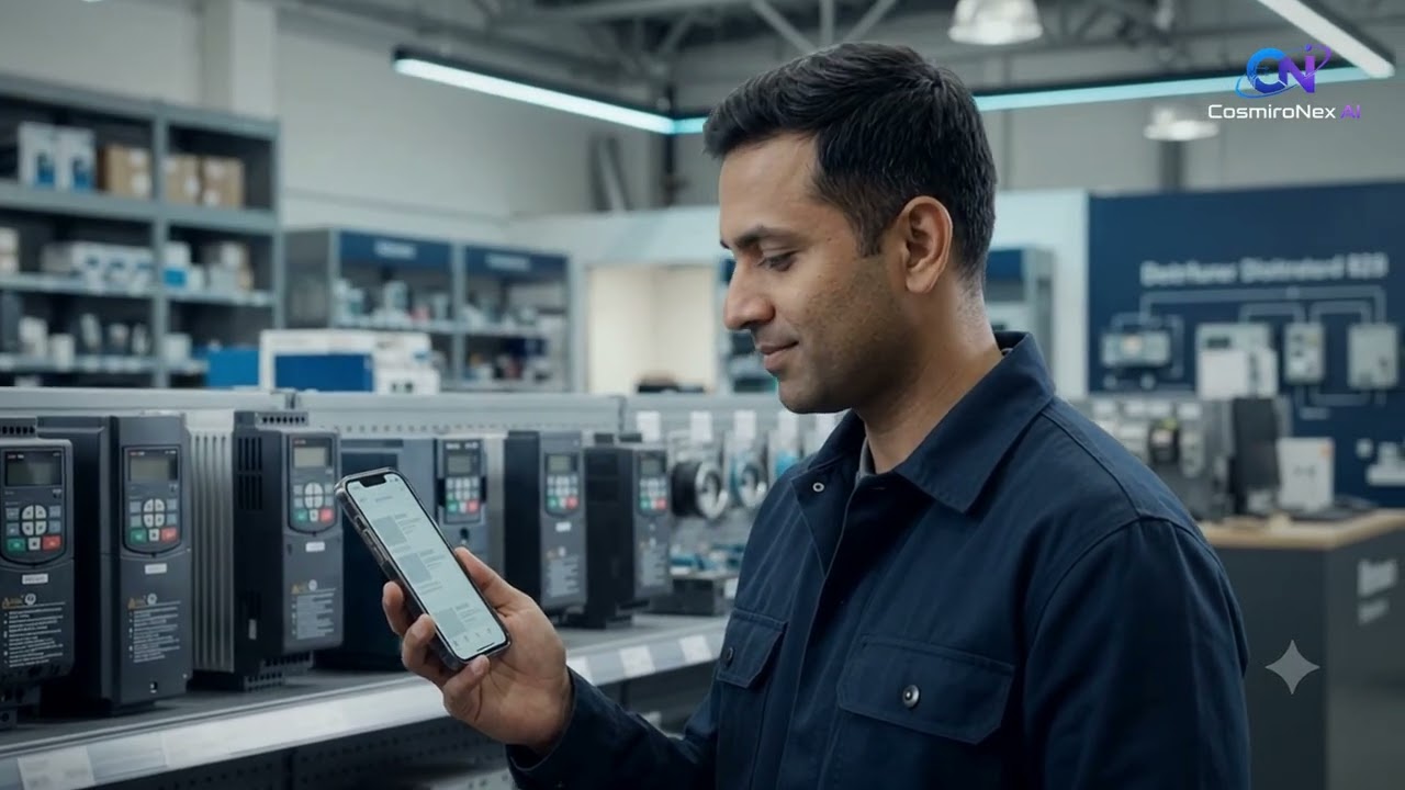 AI Technical Sales Assistant for Industrial Automation Distributors | CosmiRoNex AI — click to play