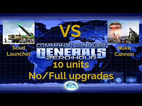Command and Conquer Generals ZeroHour 10 Scud Launchers VS Nuke Cannons
