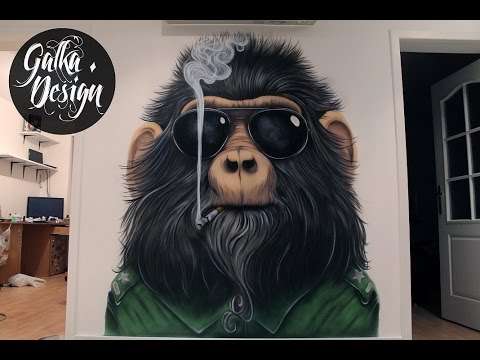 mural painting monkey by galkadesign