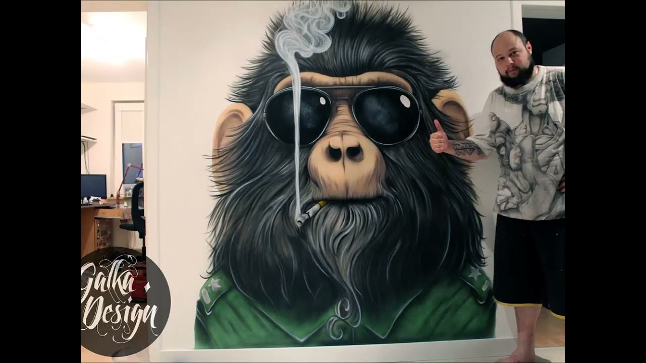 mural painting monkey by galkadesign