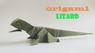 How to make an easy origami Lizard (revised tutorial), step by step tutorial