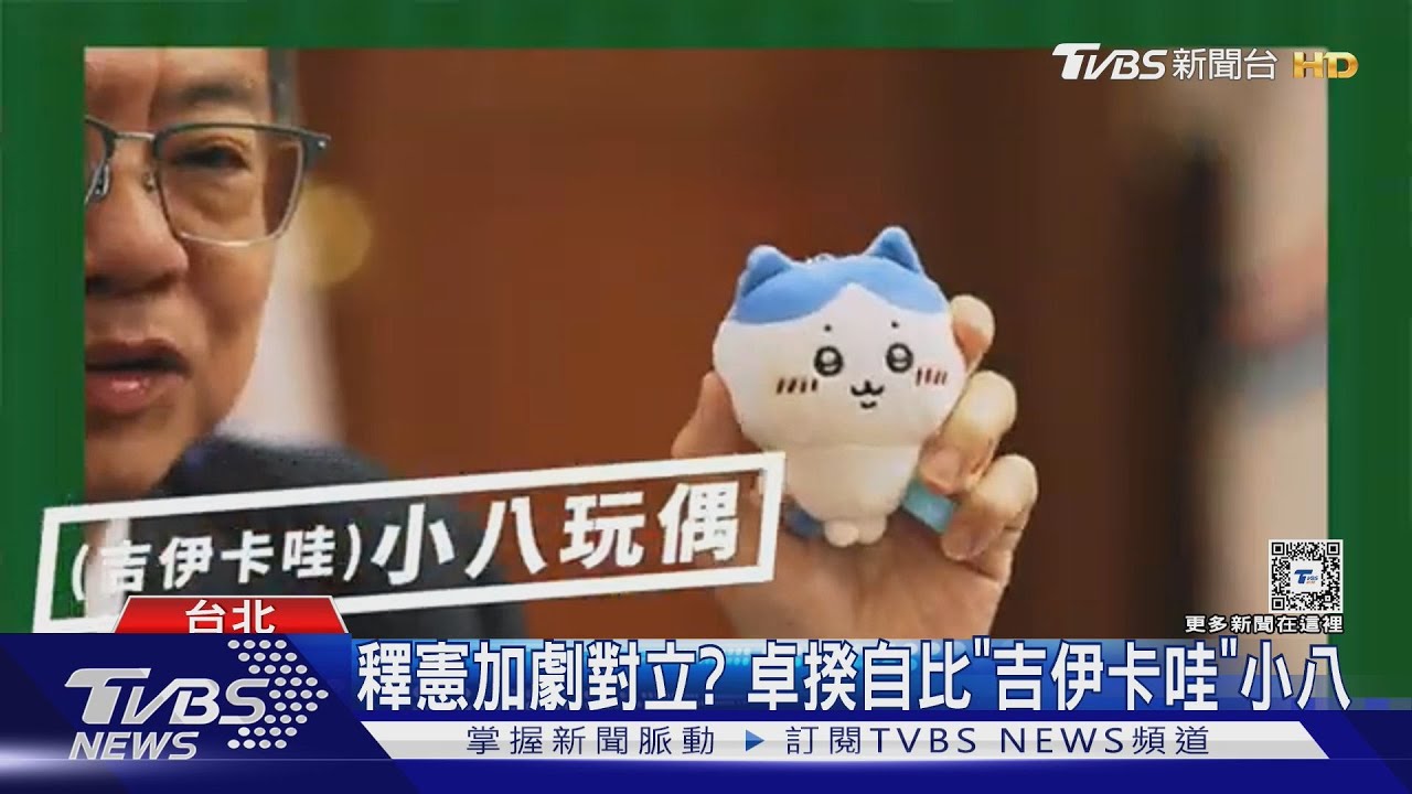 釋憲加劇對立? 卓揆自比「吉伊卡哇」小八