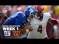 New York Giants Vs Washington Commanders Game Highlights NFL 2025 Season Week 1