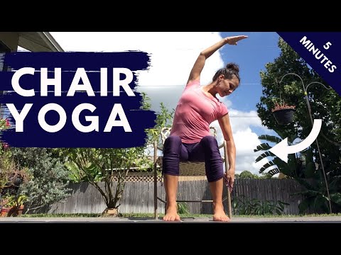 5 Minute Chair Yoga Stretch for Beginners | Quick & Easy Follow Along Routine