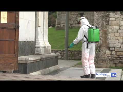 2020-03-14 PRATO - CORONAVIRUS, FILE AI SUPERMERCATI E SANIFICAZIONE