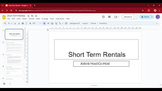 SHORT TERM RENTAL PART 1