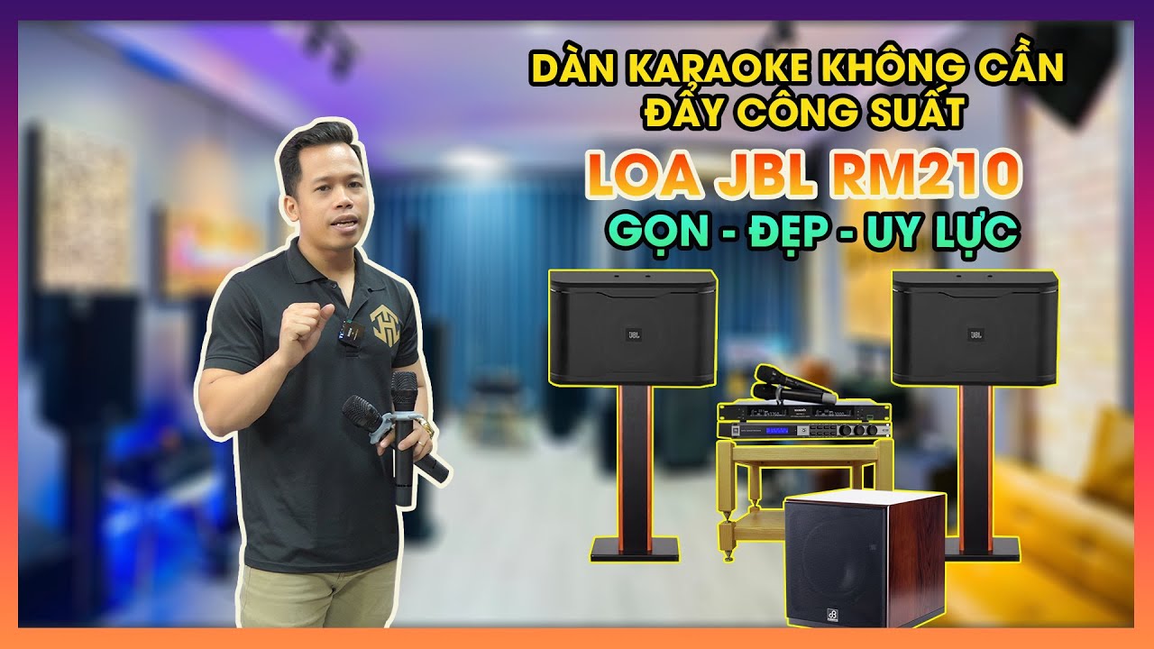 Dàn Karaoke TH15 Loa Rm210 + Vang số JBL KX18A + Micro Soundmix 599 pro
