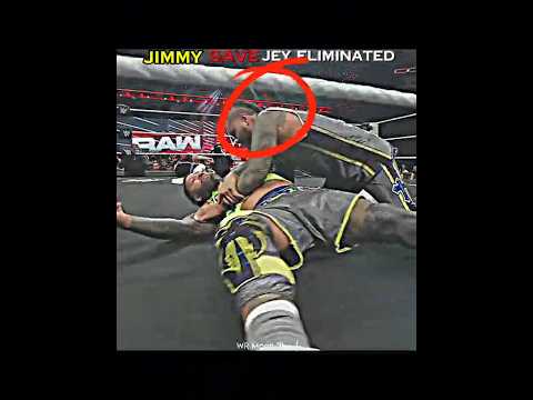 Jey uso Eliminated with Jimmy usso on Battle Royale Raw💔