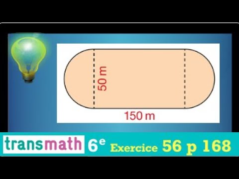 Calculer le périmètre de cette surface • composée de rectangle et cercle • sixième