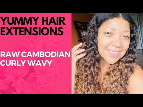 Yummy Hair Extensions Raw Cambodian Curly Wavy review.