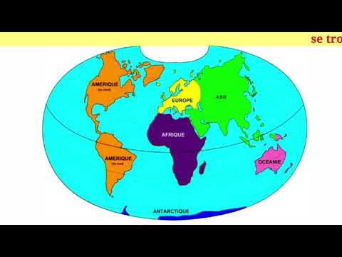 les continents et les océans de la Terre . géographie .