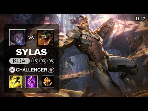 Sylas Mid vs Renekton - KR Challenger - Season 11 Patch 11.17