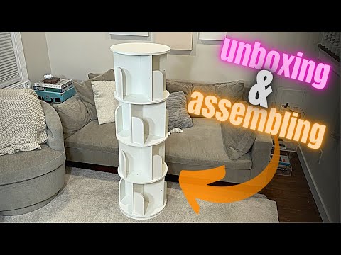 Unboxing & Assembling the Aheaplus Rotating Bookshelf