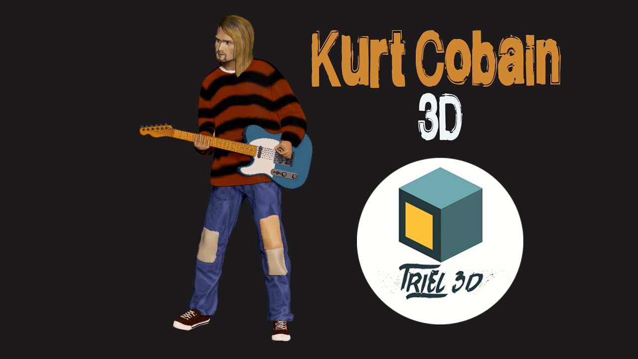 Kurt Cobain Model Cetak 3D