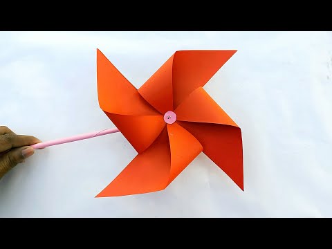 How to make Paper Windmill (Easy) || Making paper Pinwheel || DIY
