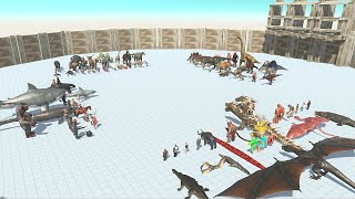 3 vs 3 vs 3 vs 3 Tournament  - Animal Revolt Battle Simulator