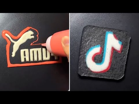 Tiktok Logo Pancake Art - Puma, Snapchat, Huawei Logo | Pancake Tiktok Compilation