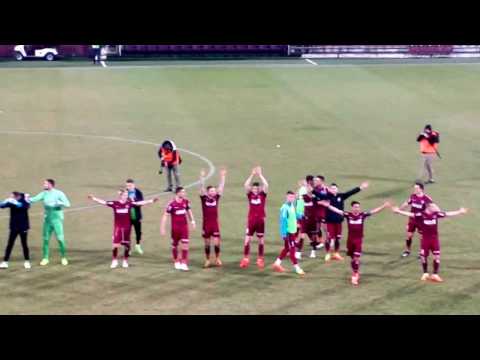 Így ünnepelte a Kolozsvári CFR a rájátszásba való bejutást