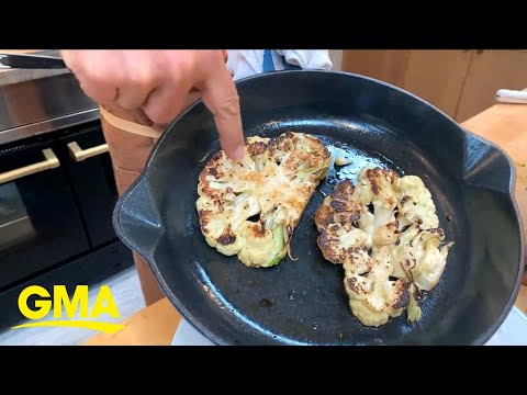 Michael Symon shares how to make cauliflower steaks l GMA